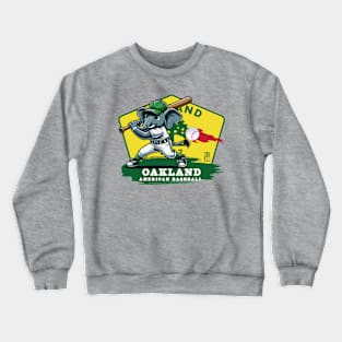 USA - American BASEBALL - Oakland - Baseball mascot - Oakland baseball Crewneck Sweatshirt